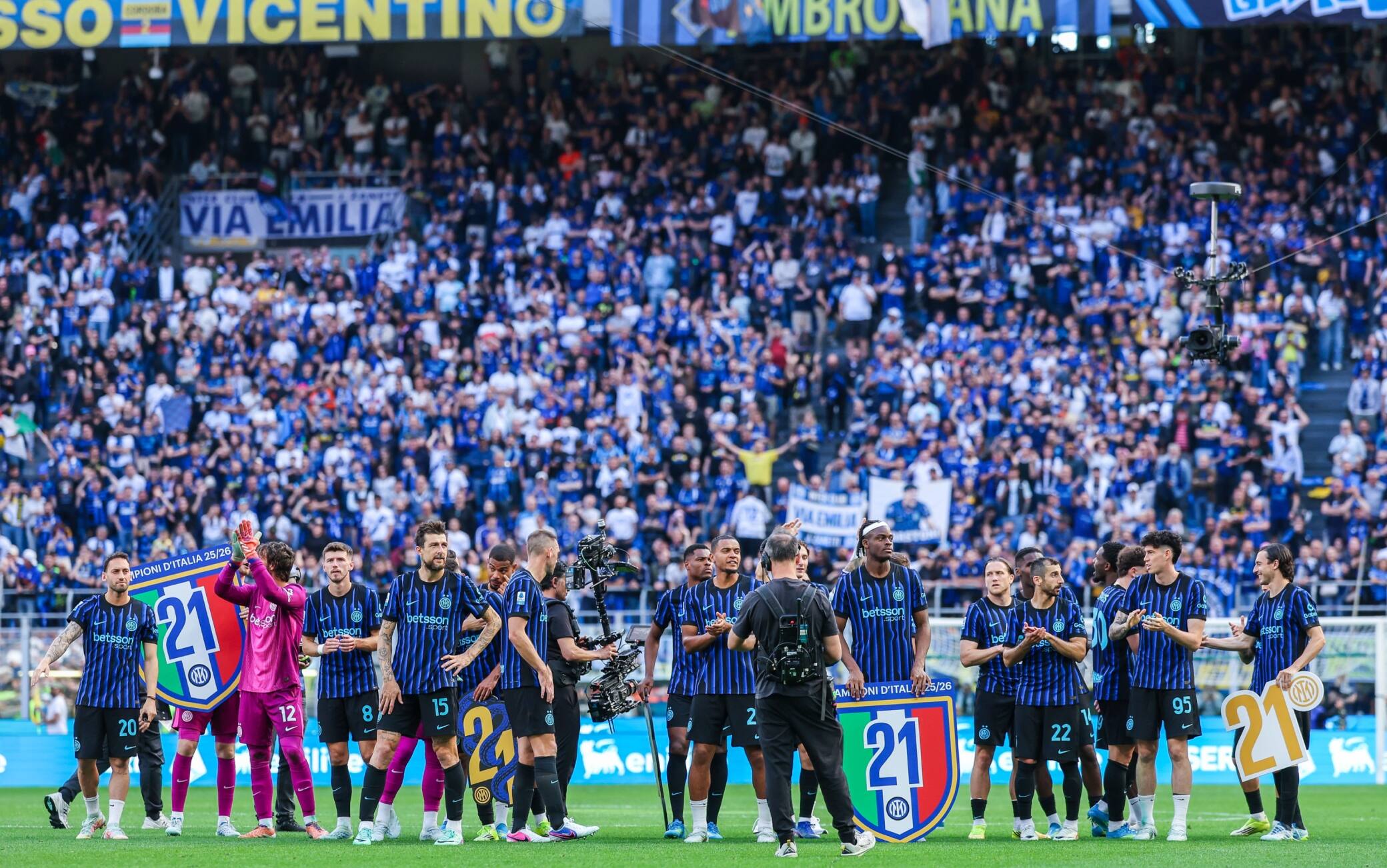 Le squadre con più spettatori allo stadio nella stagione 2025/26: Inter e Roma in top 10