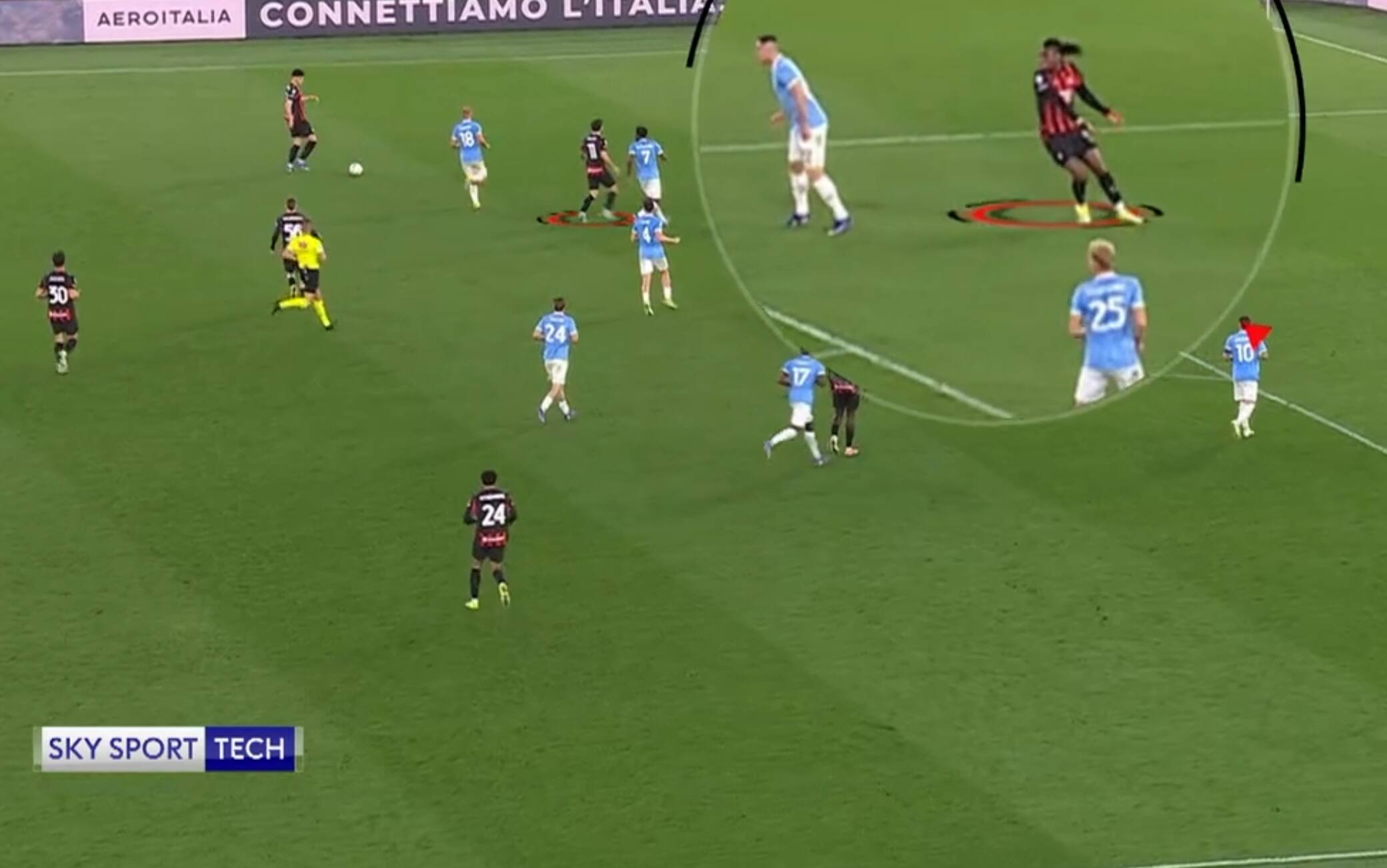 Lazio-Milan, Leao non servito da Pulisic. La rabbia del portoghese. VIDEO