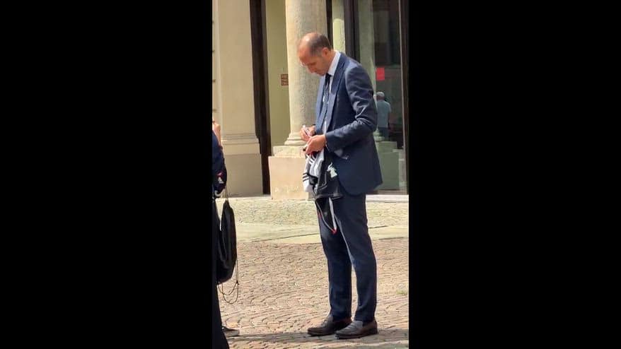 Juve-Nec, l'arrivo di Chiellini al pranzo Uefa