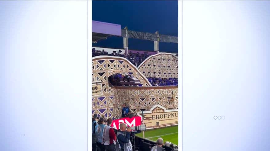 Osnabruck, coreografia con montagne russe contro il Bayern
