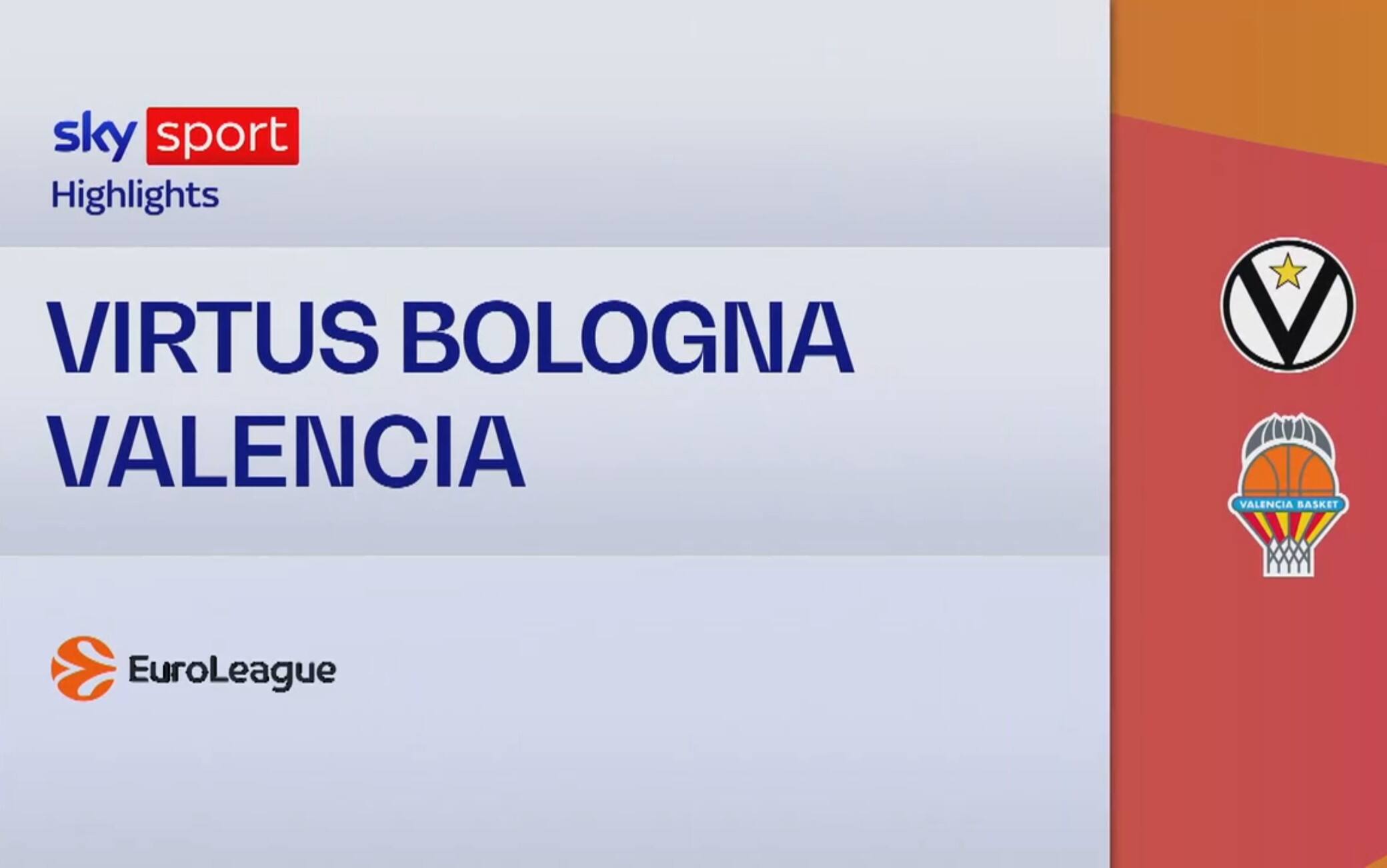 Virtus Bologna-Valencia 81-94: highlights Eurolega