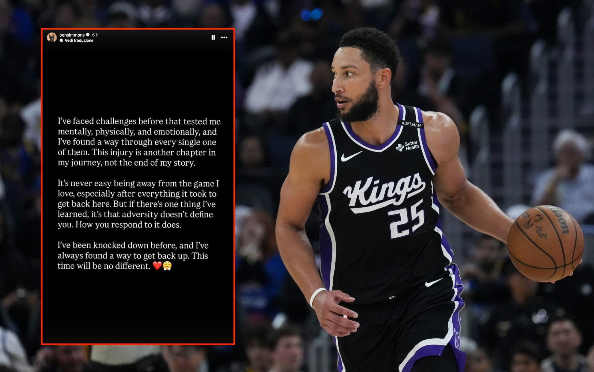Stagione finita per Ben Simmons: rottura del tendine d'Achille