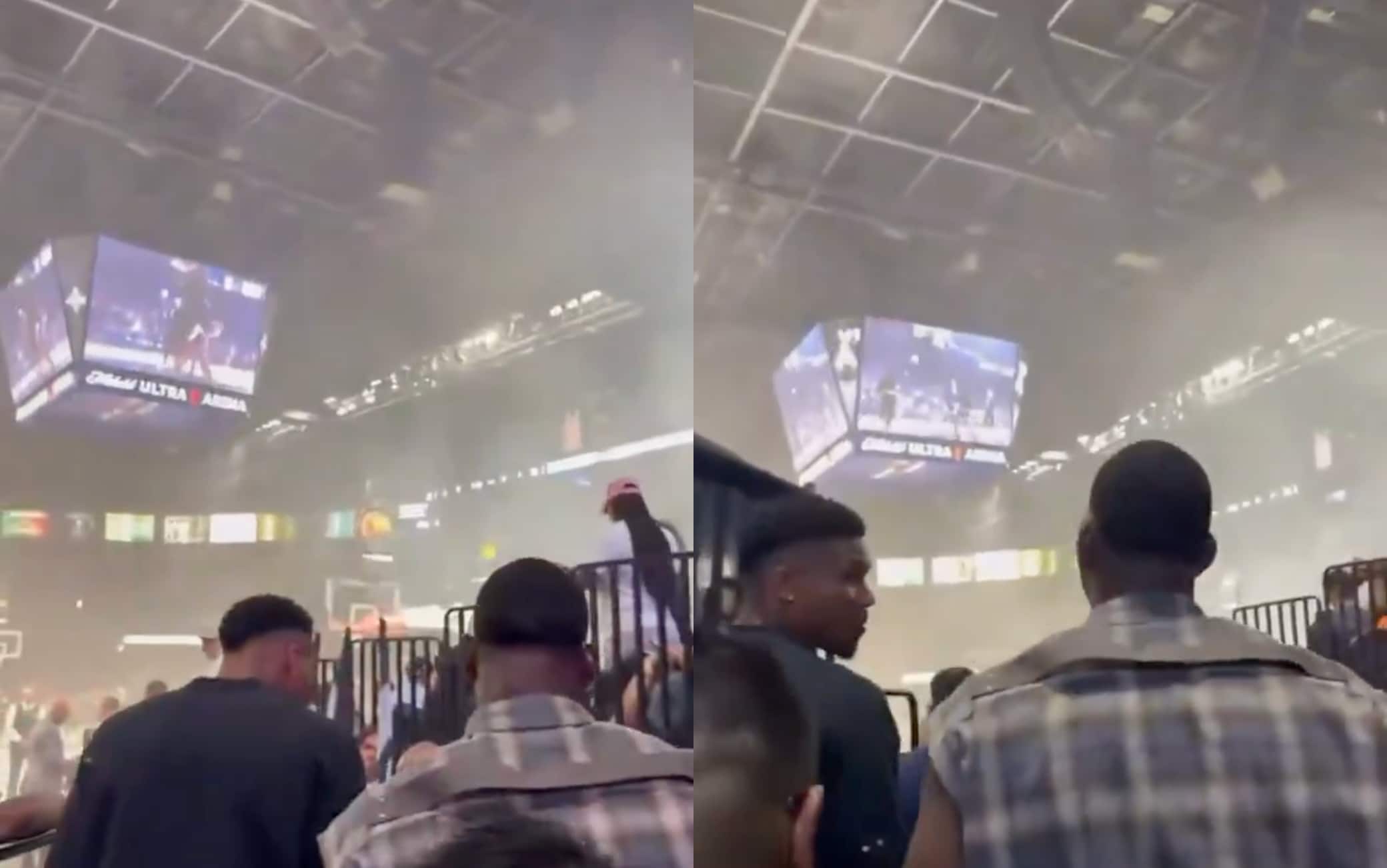 Giannis e Adebayo insieme al palazzetto a Las Vegas per una partita di WNBA. VIDEO