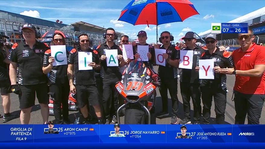 Moto2, il saluto del team Intact a Roberto Lunadei