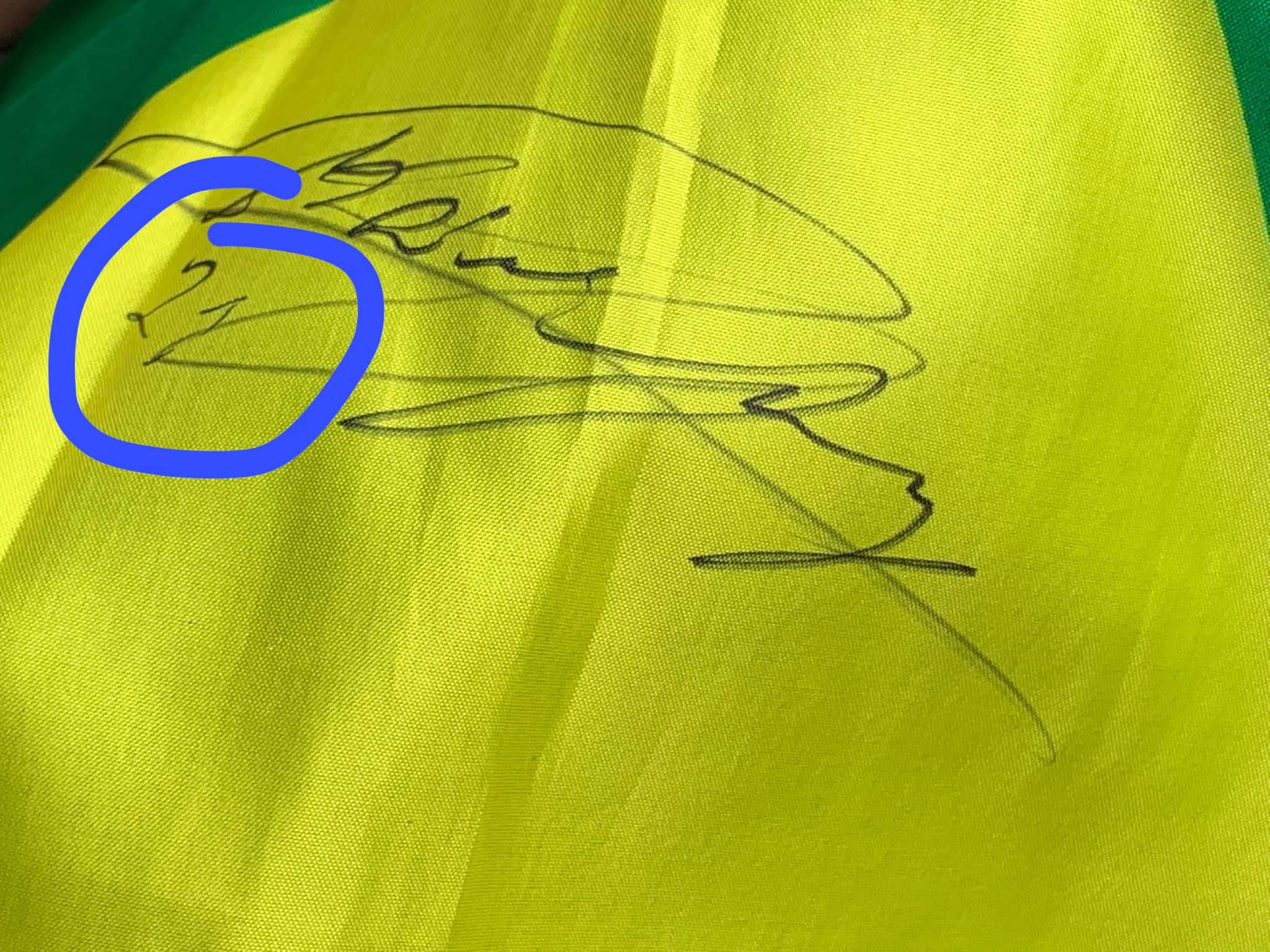 il 21 sotto l'autografo