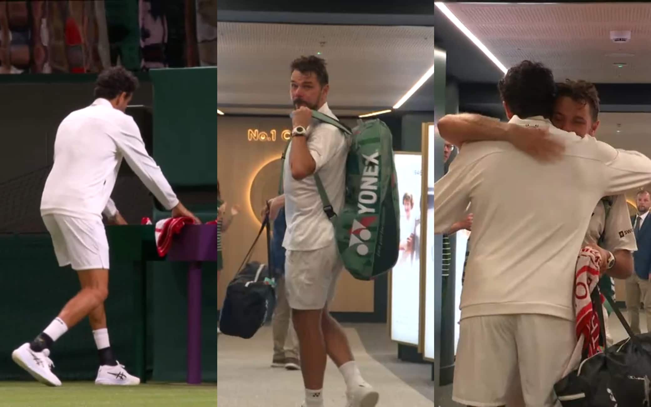 Wimbledon, Berrettini omaggia Wawrinka: corre per dargli l'ultimo asciugamano usato