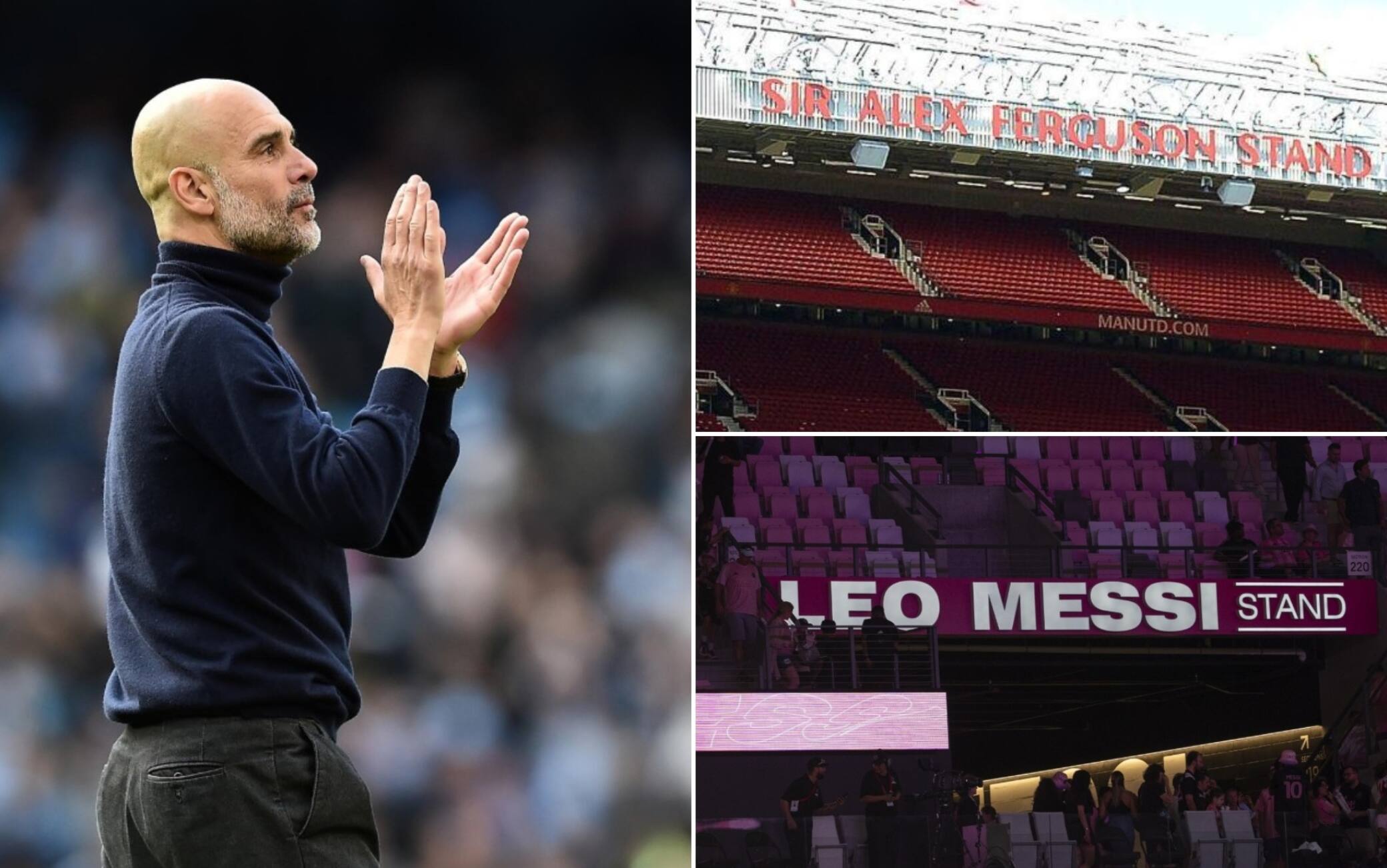 Guardiola come Sir Alex Ferguson e Messi: una tribuna tutta per loro