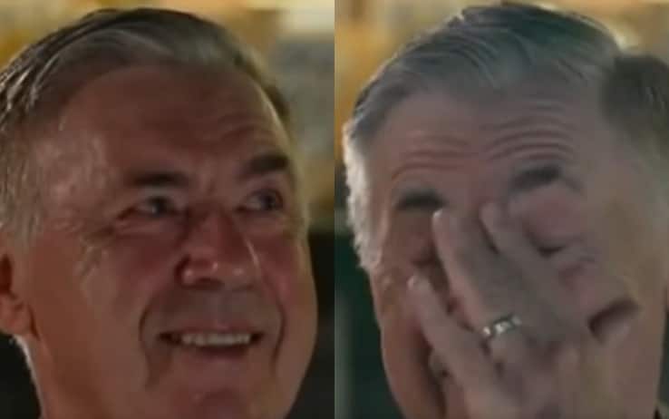 Brasile, Ancelotti in lacrime dopo la sorpresa dei nipoti in diretta tv. VIDEO