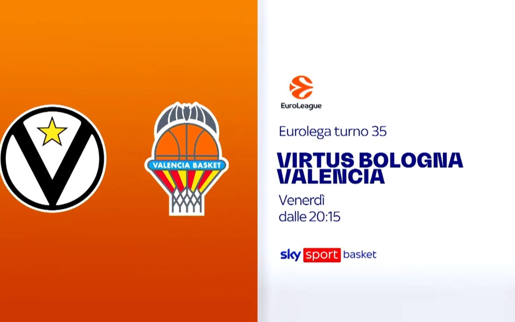 Virtus Bologna-Valencia di Eurolega: dove vedere la partita in tv e streaming