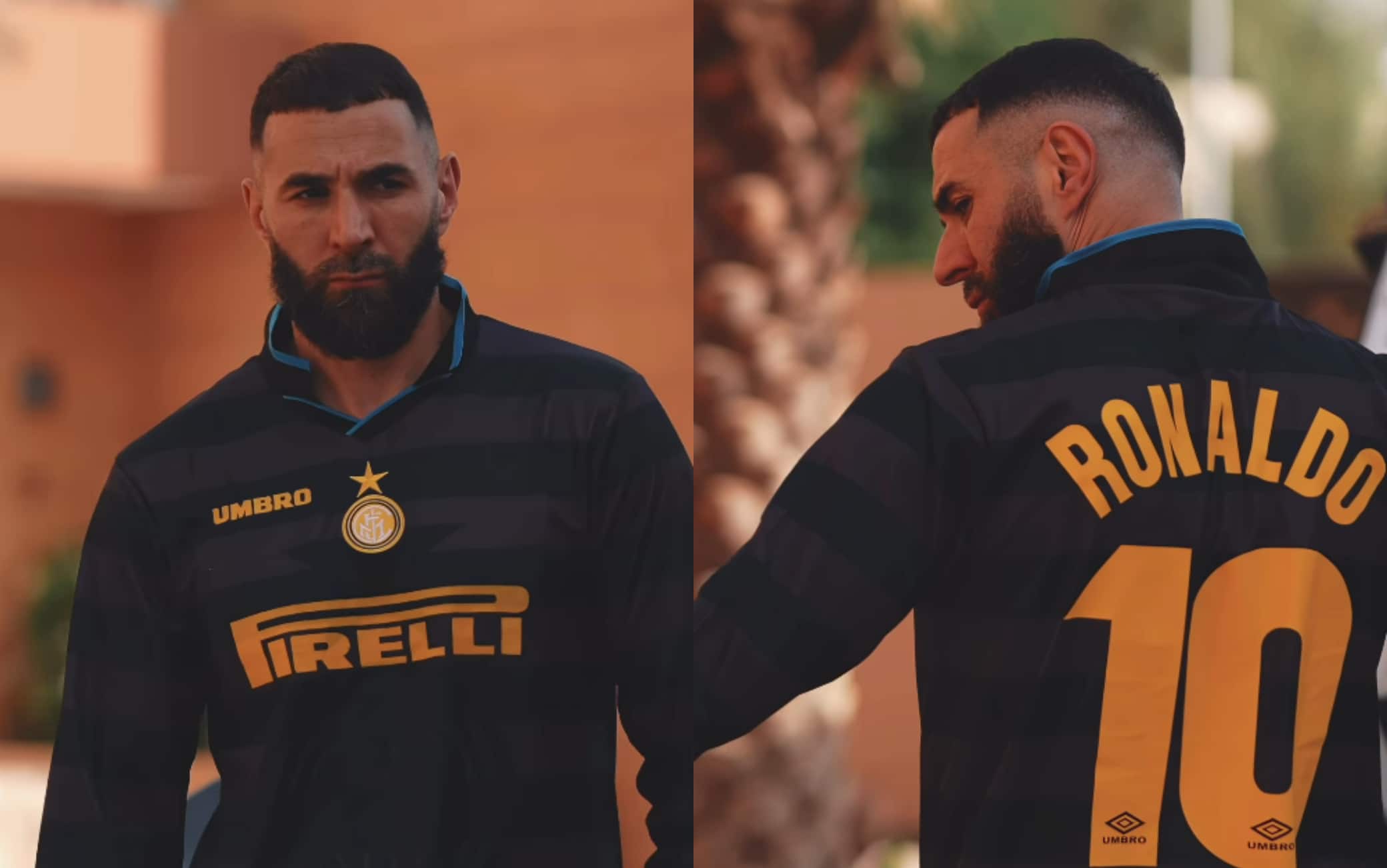Benzema con la maglia dell'Inter di Ronaldo della stagione 1997-1998: video