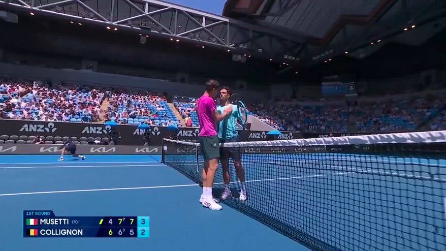 Australian Open, i migliori colpi di Musetti-Collignon