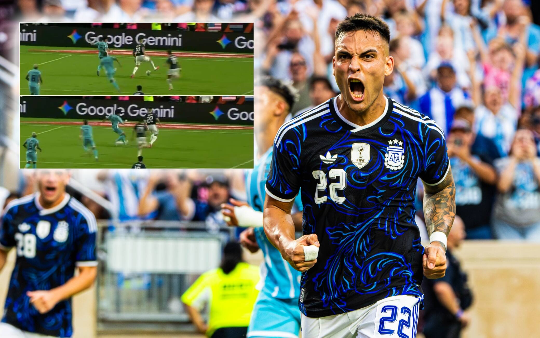 Lautaro Martinez, assist-magia di tacco in amichevole e gol: Aguero è a -4