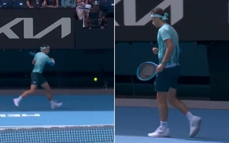 Musetti, passante di rovescio contro Djokovic agli Australian Open. VIDEO