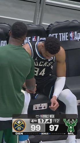 NBA, Antetokounmpo infortunato e sconsolato in panchina