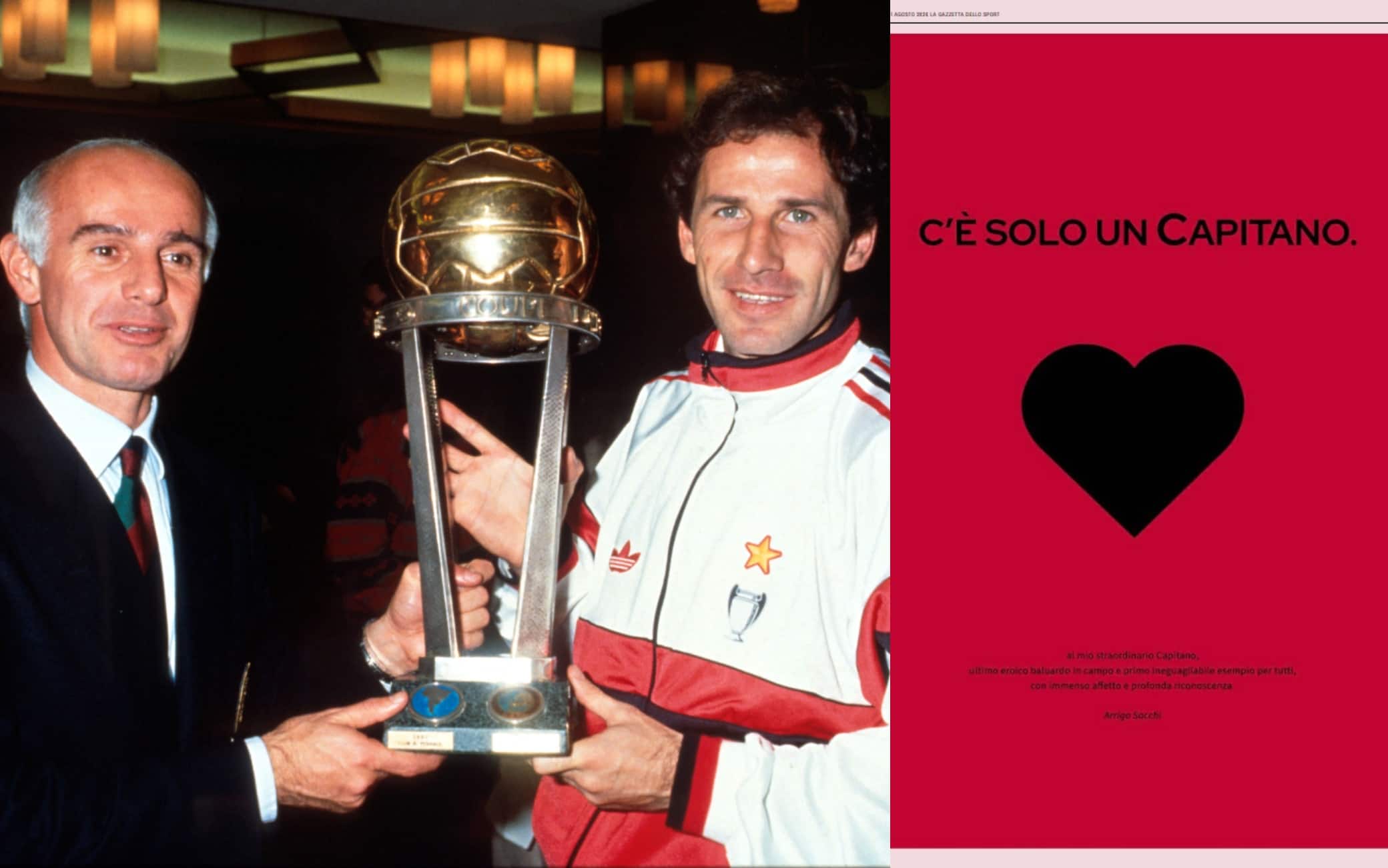 Franco Baresi, il ricordo di Sacchi: "C'è solo un Capitano"