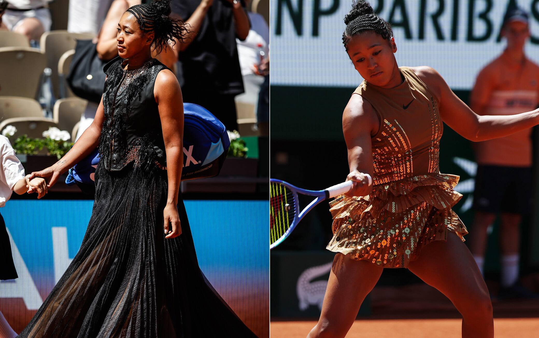 Naomi Osaka, il look della tennista giapponese al Roland Garros. FOTO