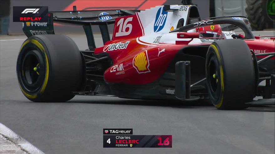 Leclerc, che rischio: traverso da rally a Montreal