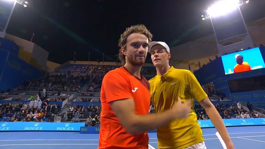 Atp Doha, il match point di Sinner contro Machac