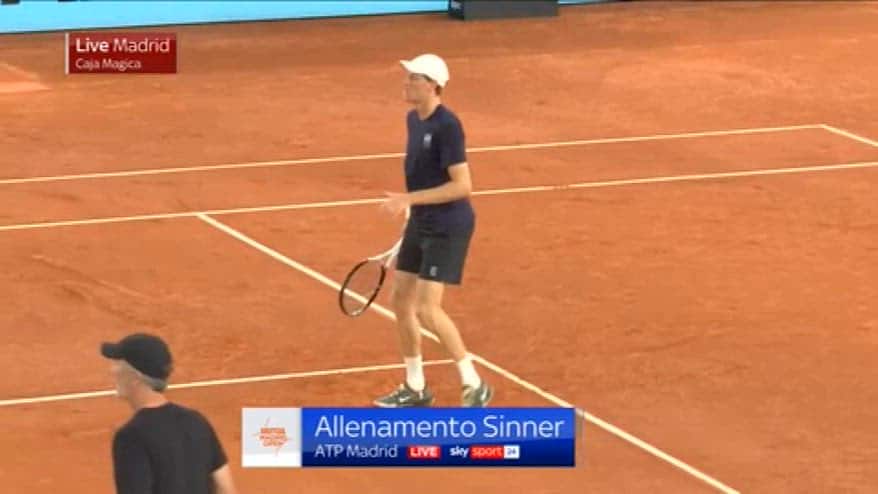 Madrid Open, l'allenamento di Sinner prima di Jodar