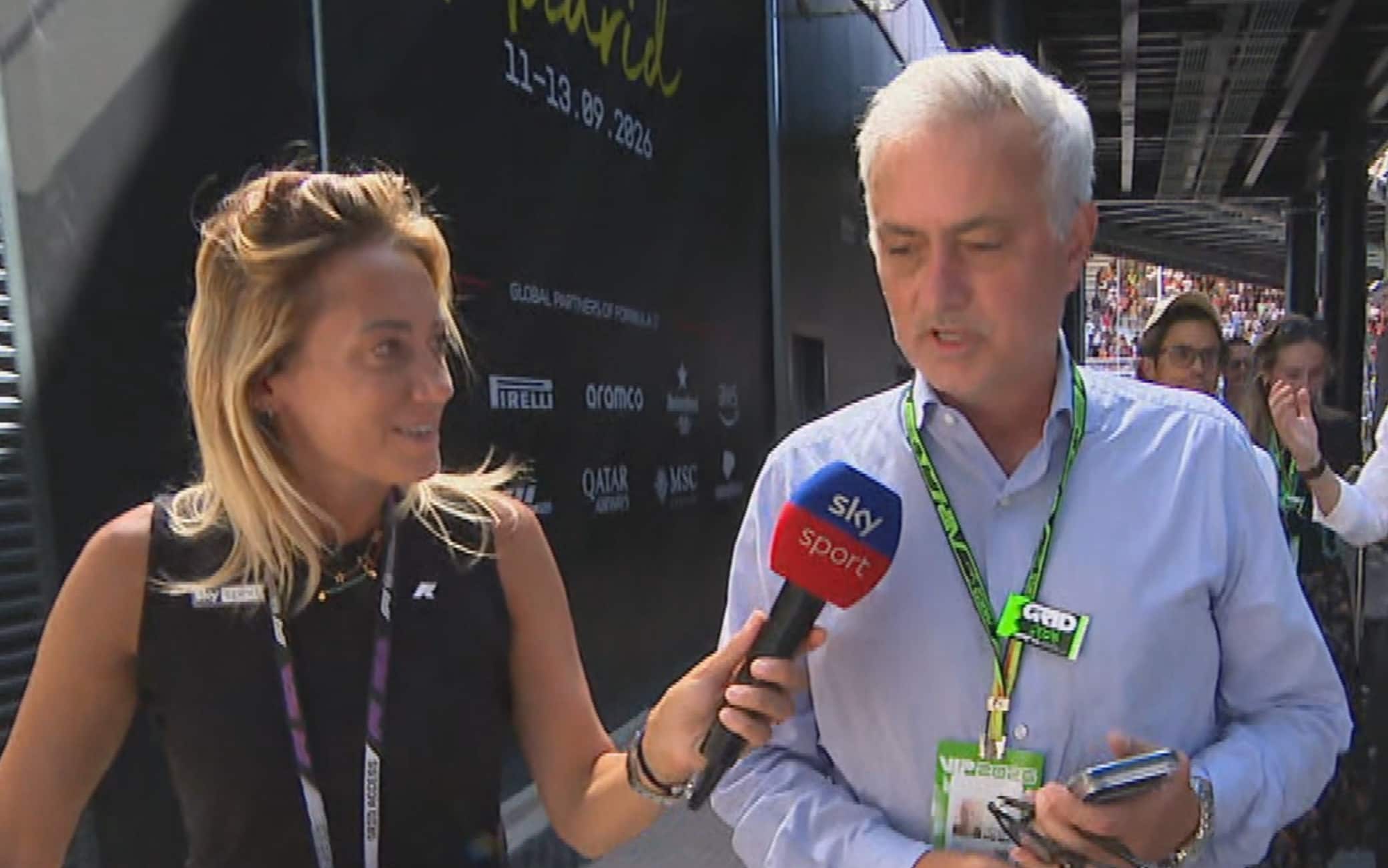 Mourinho al GP Spagna: "La Ferrari non molla mai". VIDEO