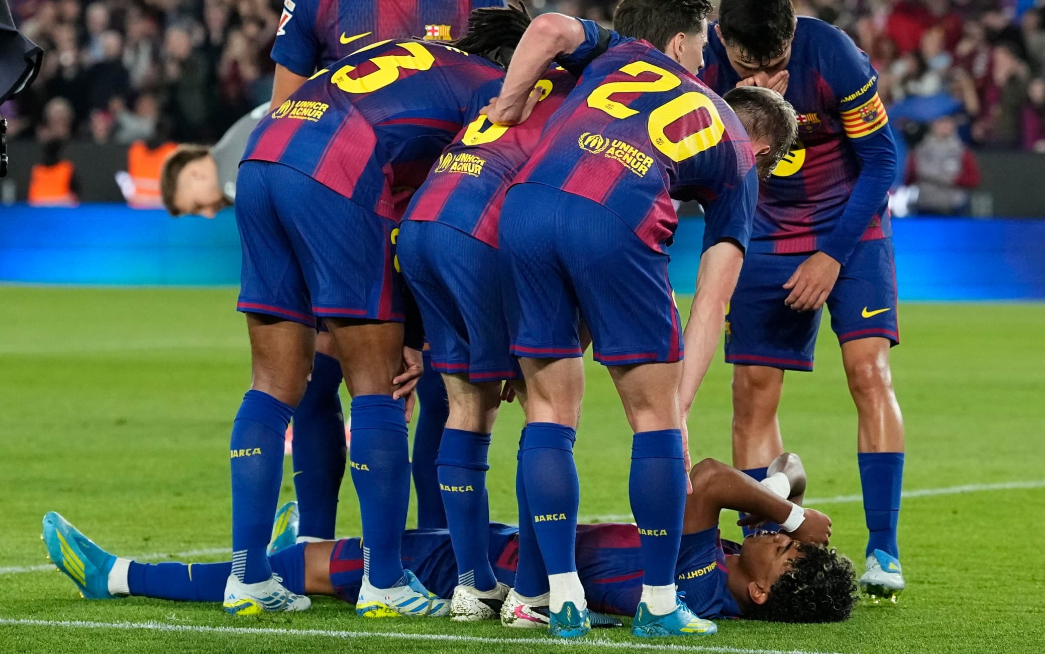 Yamal, infortunio in Barcellona-Celta Vigo dopo aver calciato il rigore: le news 