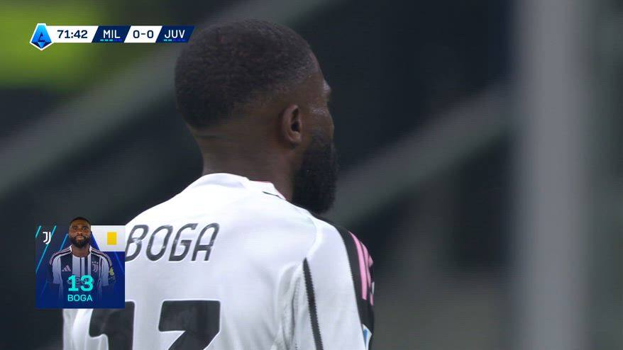 Boga, prima ammonizione in Serie A dopo 147 partite