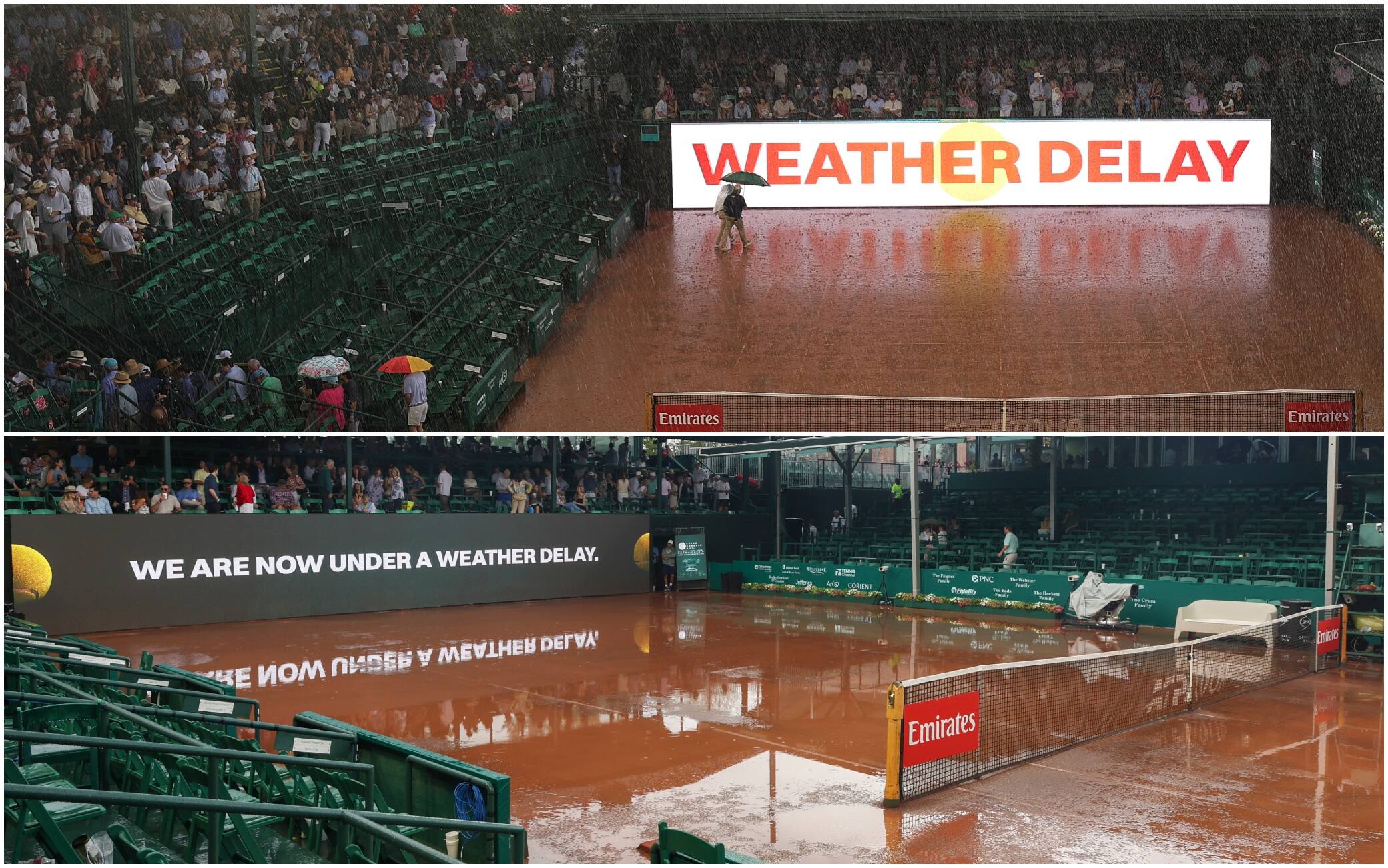 Bomba d'acqua all'Atp Houston: campo allagato e Paul-Tiafoe sospesa per 90 minuti
