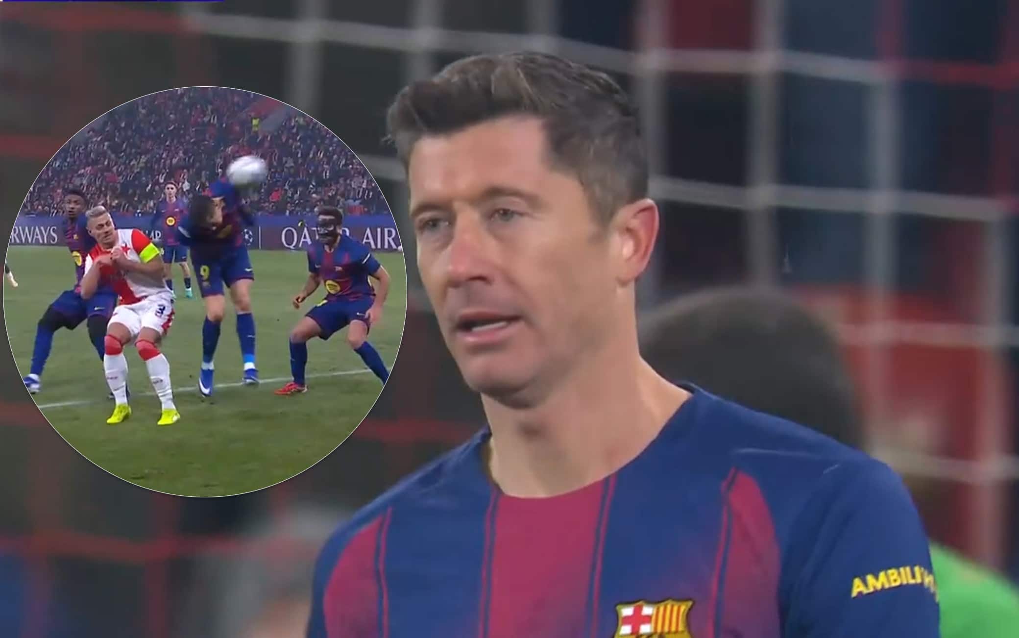 L'errore che non ti aspetti da Lewandowski: autogol in Slavia Praga-Barcellona. VIDEO