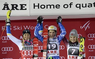 sci podio aare slalom donne