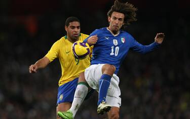 ©Jonathan Moscrop - LaPresse
10 02 2009 Londra ( Inghilterra )
Sport Calcio
Brasile v Italia - Amichevole nazionale - Stadio "Emirates" Londra
Nella foto: Andrea Pirlo e Adriano

©Jonathan Moscrop - LaPresse
10 02 2009 London ( England )
Sport Soccer
Brazil versus Italy - Friendly International - Emirates stadium London
In the Photo: Andrea Pirlo and Adriano