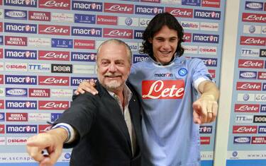 sport_calcio_ita_napoli_cavani_delaurentiis_ansa