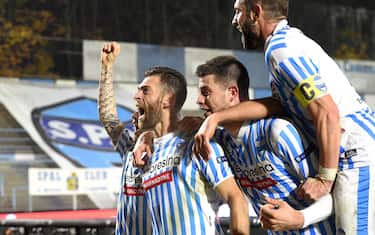 Foto LaPresse/Massimo Paolone
31/10/2016 Ferrara ( Italia)
Sport Calcio
Spal vs Avellino - Campionato di calcio Serie B ConTe.it 2016/2017 - Stadio "Paolo Mazza"
Nella foto: Mirco Antenucci esulta dopo aver realizzato un gol 

Photo LaPresse/Massimo Paolone
October 31, 2016 Ferrara ( Italy)
Sport Soccer
Spal vs Avellino - Italian Football Championship League B ConTe.it 2016/2017 - "Paolo Mazza" Stadium 
In the pic: Mirco Antenucci celebrates for a gol