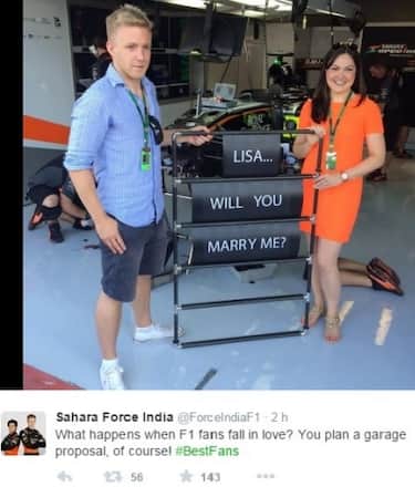 matrimonio_force_india_tweet