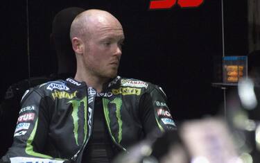 DOHA, QATAR - MARCH 02: Bradley Smith of Great Britain and Monster Yamaha Tech 3 looks on in box during the MotoGP Tests In Doha at Losail Circuit on March 2, 2016 in Doha, Qatar.  (Photo by Mirco Lazzari gp/Getty Images)