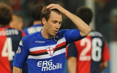 20090503 GENOVA -SPO- CALCIO: CAMPIONATO DI SERIE A: GENOA - SAMPDORIA - Il giocatore della Sampdoria Antonio Cassano , questa sera allo stadio Luigi Ferraris di Genova.
-ANSA / LUCA ZENNARO / KLD 