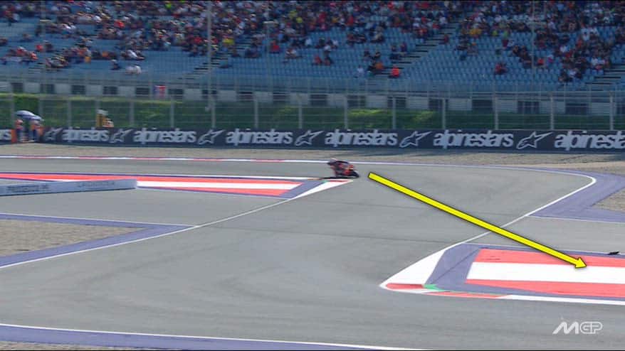 Sprint Austria, la caduta di Acosta rivista allo Sky Tech