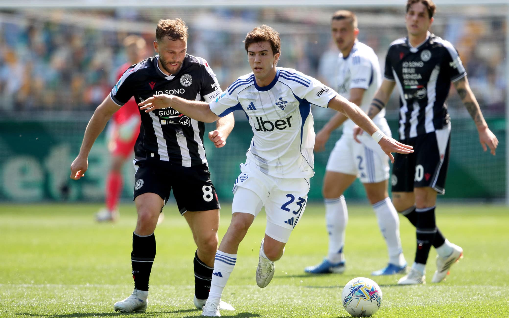 Udinese-Como 0-0: nessun gol nella partita delle 12.30. Fabregas a +4 su Juve e Roma