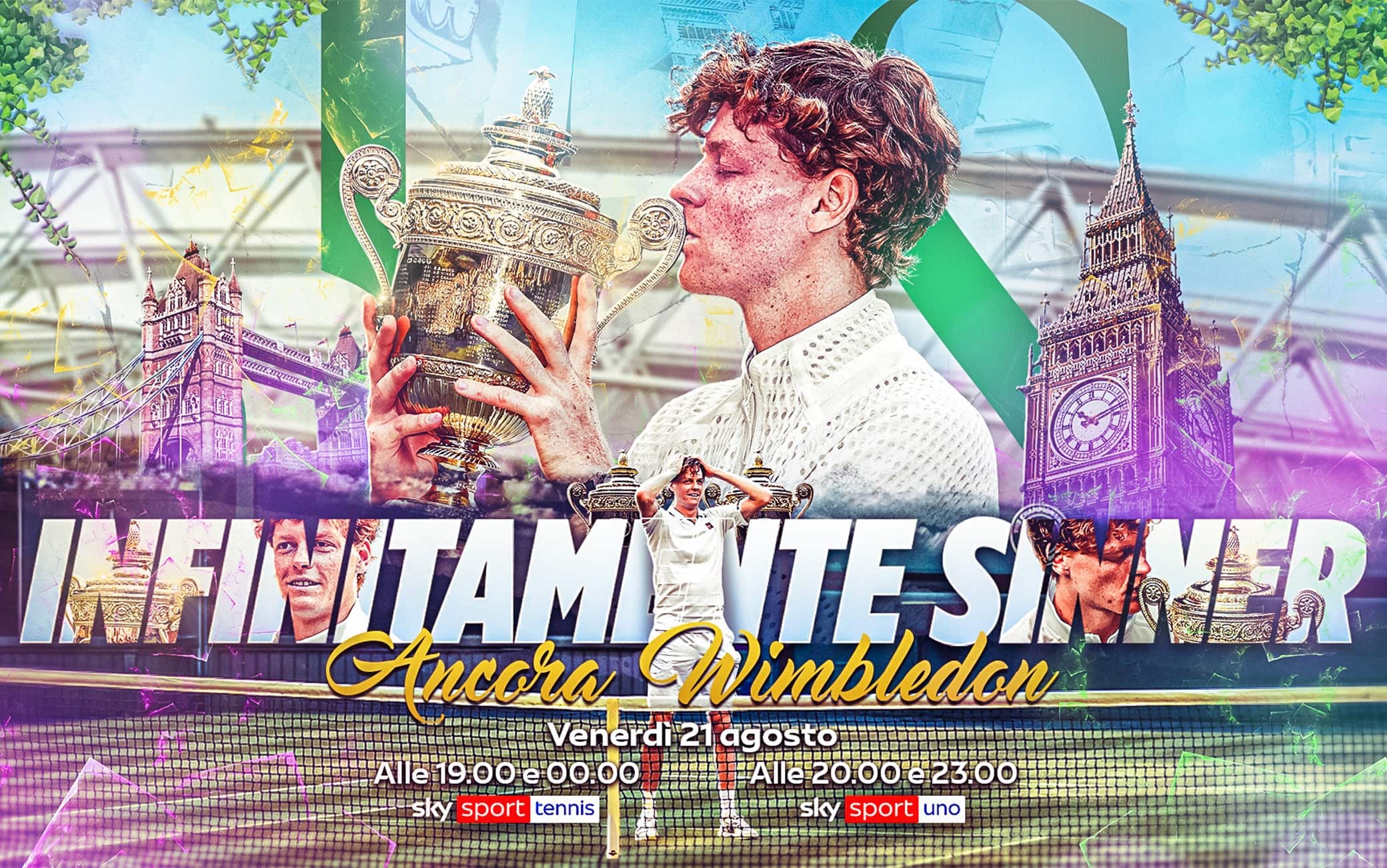 "Infinitamente Sinner - ancora Wimbledon": la nuova produzione originale Sky Sport
