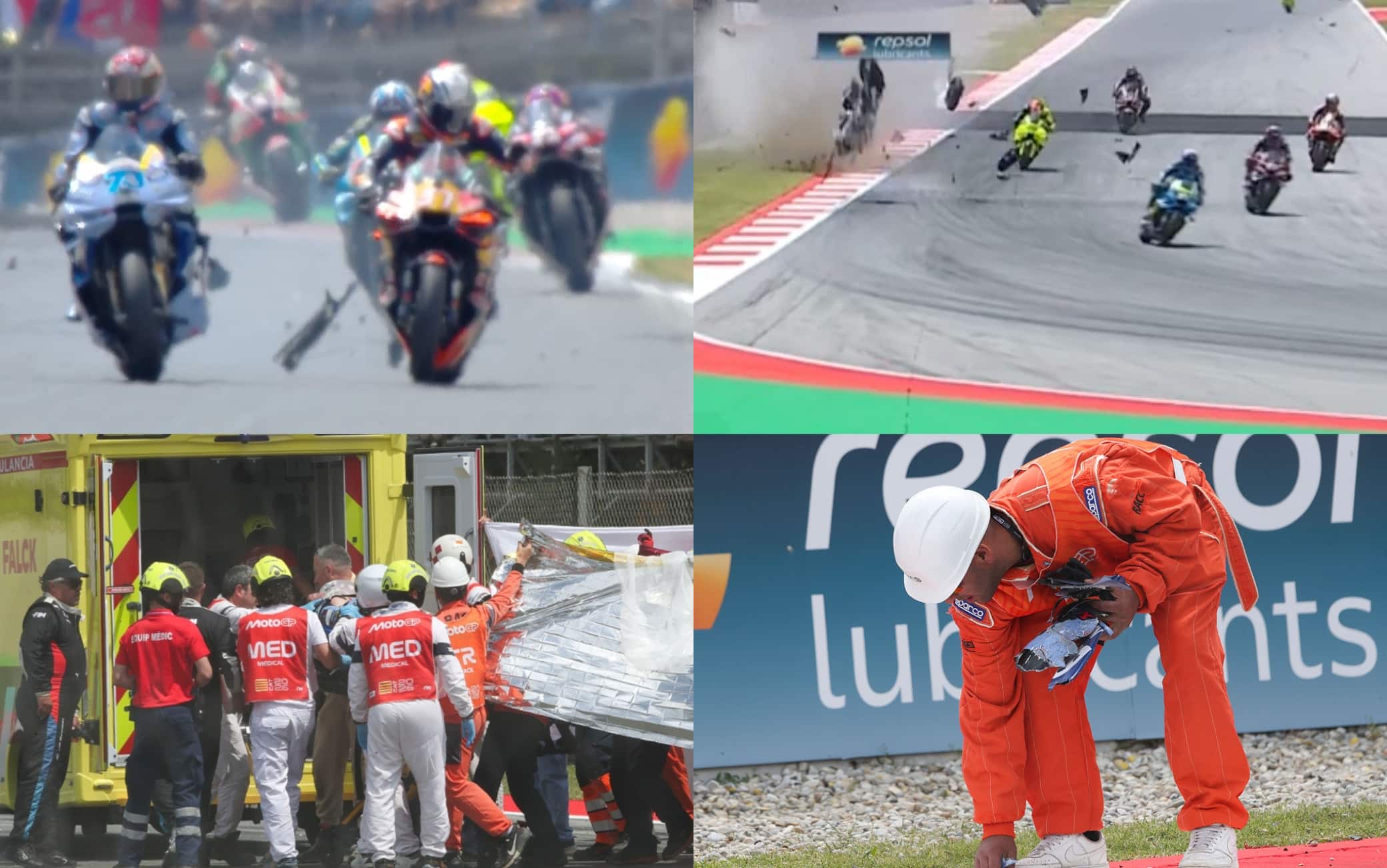 MotoGP, contatto Alex Marquez e Acosta: pautoso incidente al 12° giro del GP Catalunya
