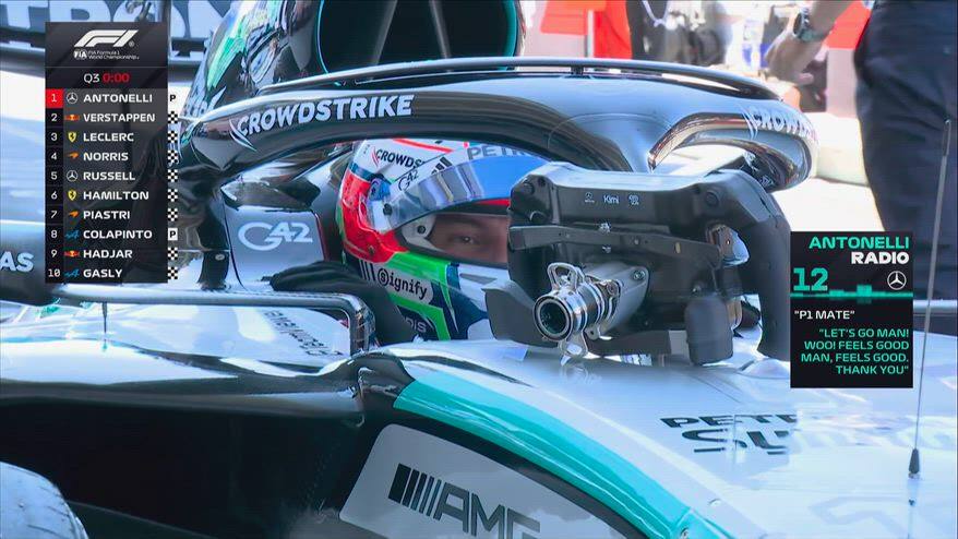 Antonelli in pole a Miami: il team radio