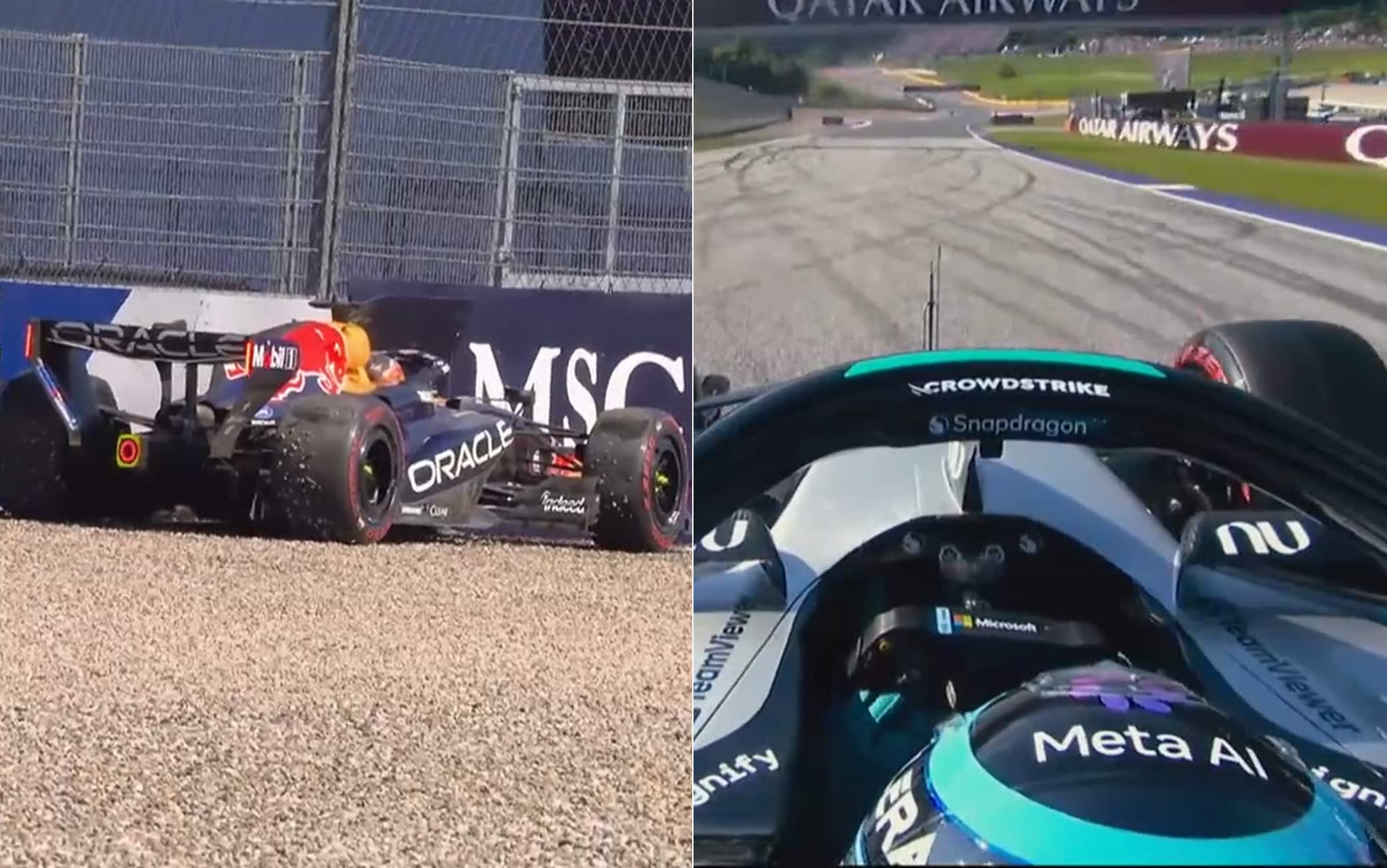 F1, GP Austria: Verstappen a muro, Russell fa la pole sotto bandiera gialla