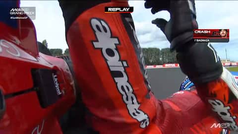Bagnaia, caduta oggi in MotoGP nel GP di San Marino a Misano. FOTO e ...