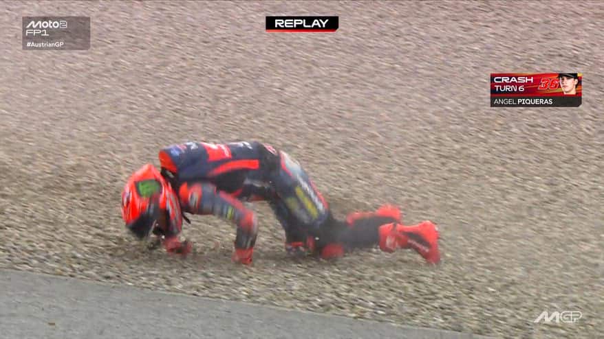 Moto2, Veijer e Piqueras cadono nelle Fp1 in Austria