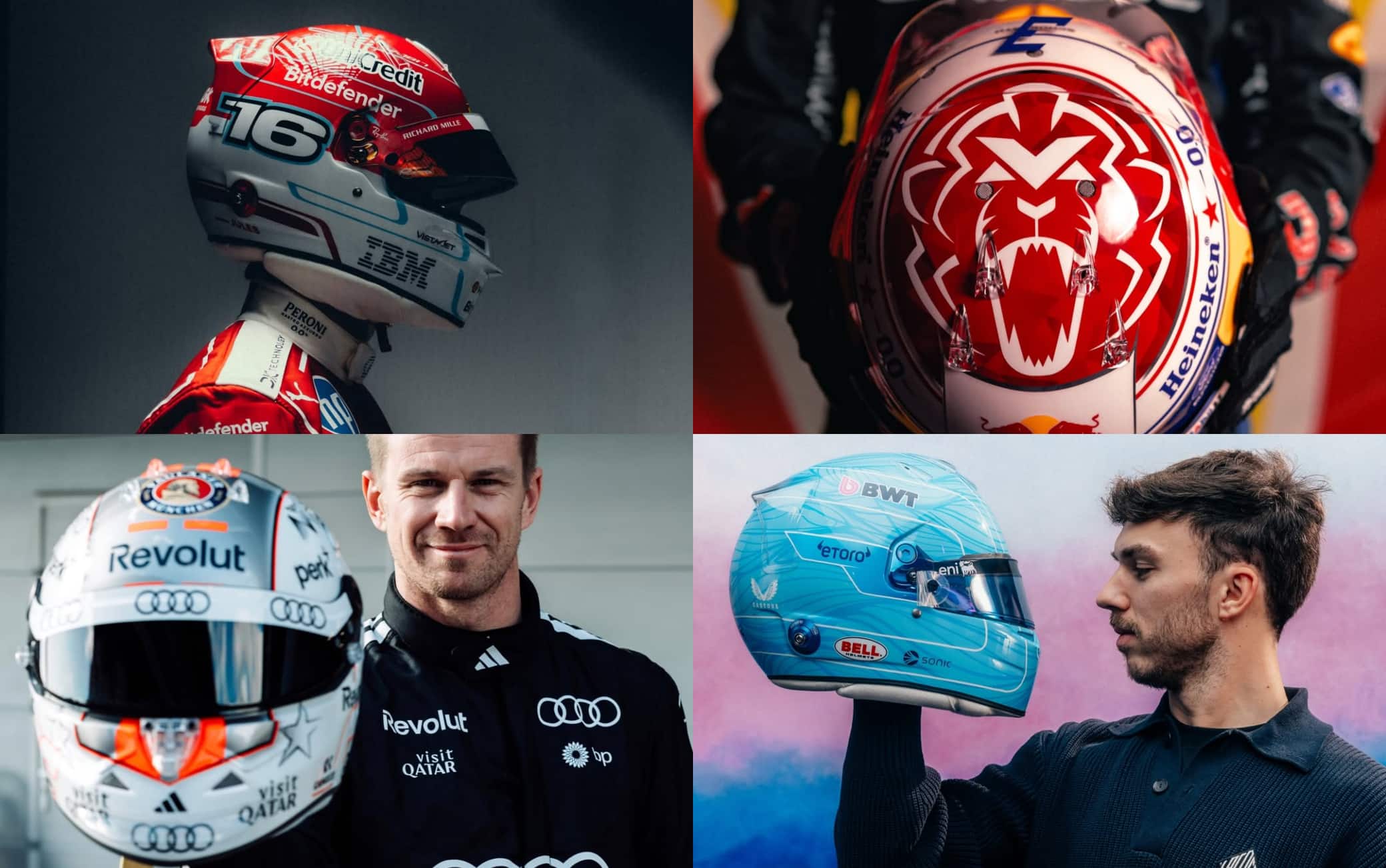 F1 2026, i caschi dei piloti per il Mondiale. FOTO