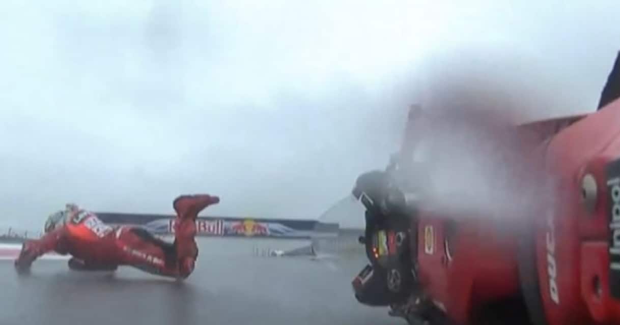 Marquez, caduta ad Austin nelle prove libere. VIDEO | Sky Sport