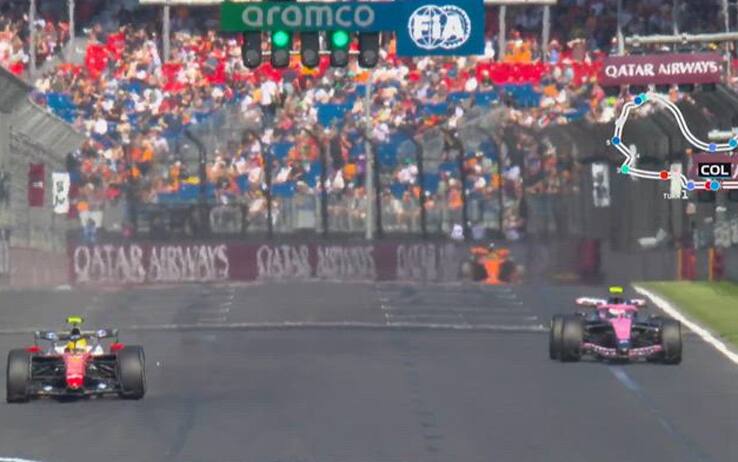 Colapinto, che rischio con Hamilton: si 'pianta' in pieno rettilineo! VIDEO