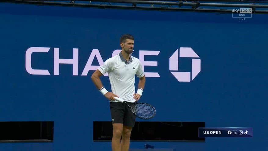US Open, le lacrime di Djokovic in campo