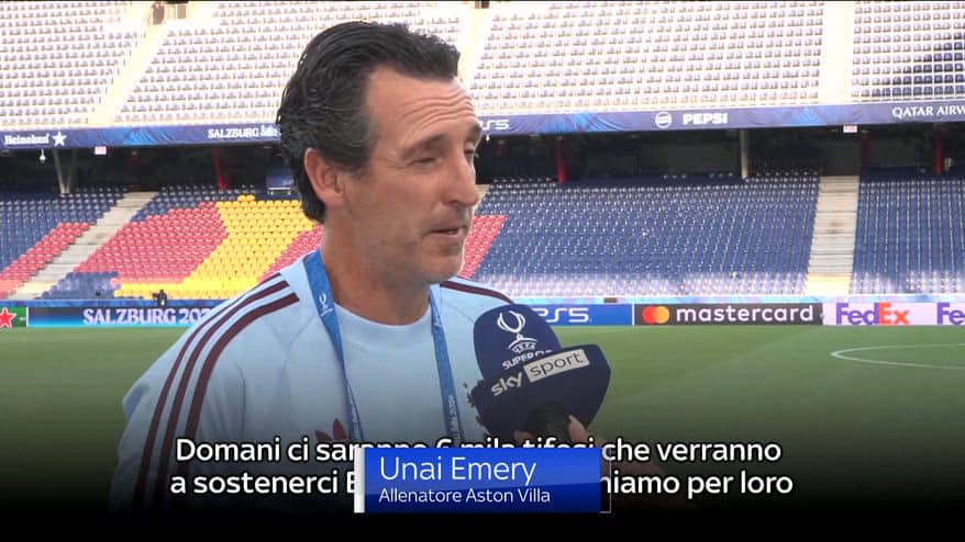 Unai Emery pre Aston Villa-Psg: "Giochiamo per 6000 tifosi"