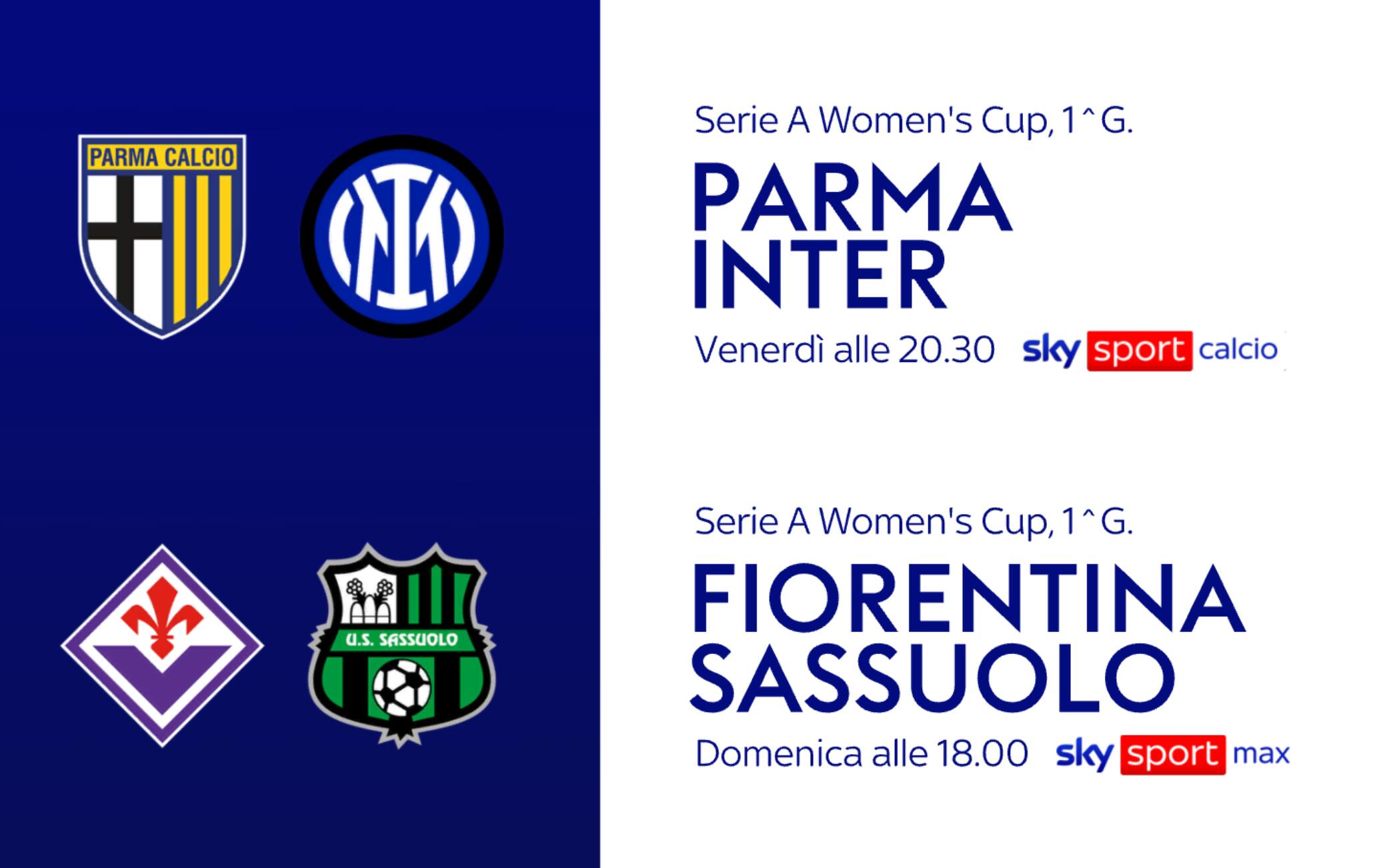 Serie A Women’s Cup al via, due partite su Sky