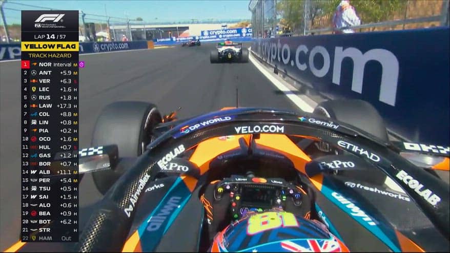 Norris 'manca' la VSC: l'episodio chiave del GP
